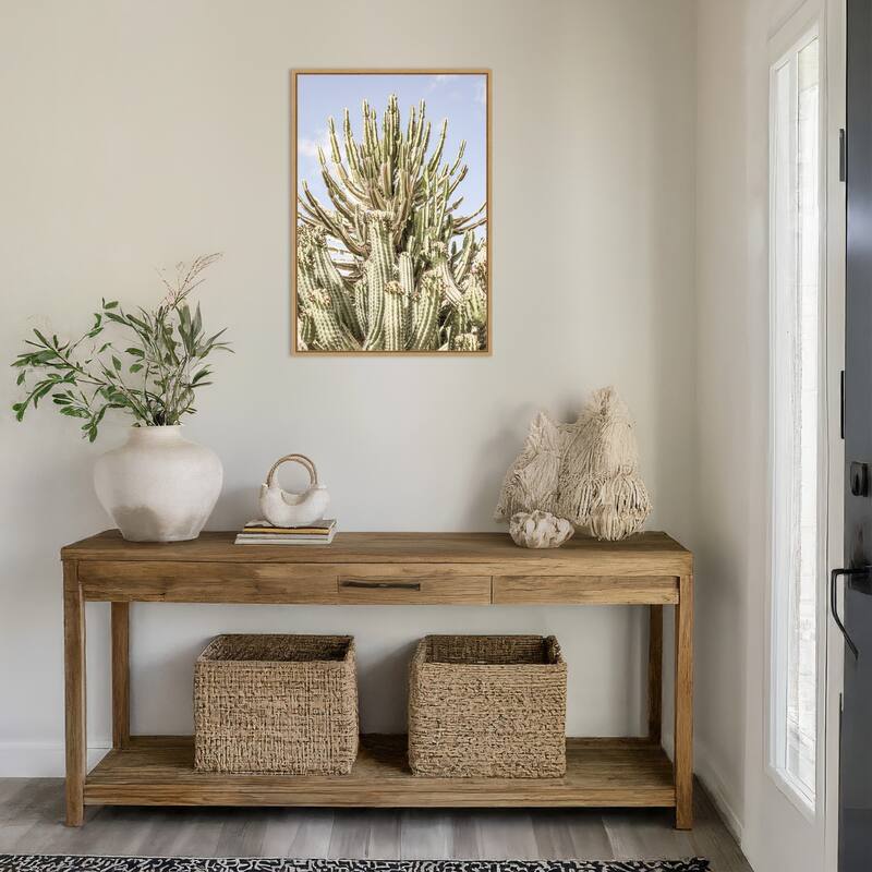 Cactus Forest by Shot by Clint Framed Canvas Wall Art Print - Sylvie Natural