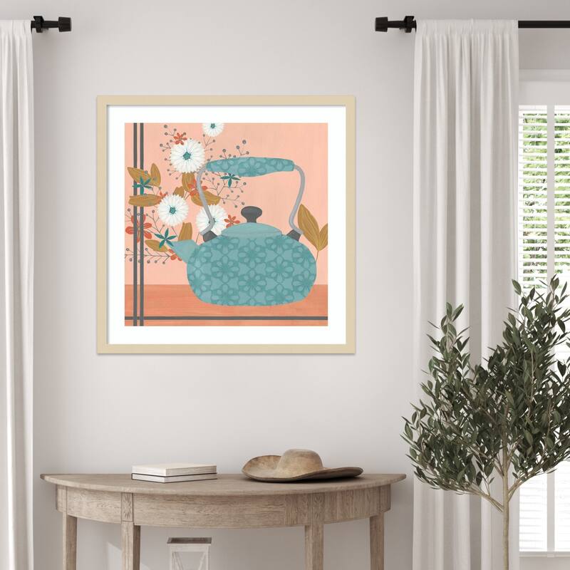Whimsical Kitchen No. 3 by June Erica Vess Wood Framed Wall Art Print