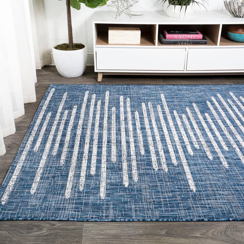 JONATHAN Y Colonia Berber Stripe Geometric Indoor/Outdoor Area Rug