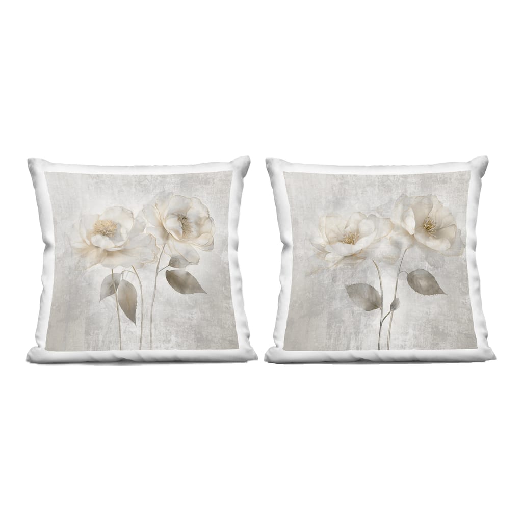 Stupell Soft Chic Roses Decorative Printed Throw Pillow Design by Irene Weisz (Set of 2)
