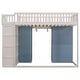 preview thumbnail 9 of 9, Multi-Functional Full Size Loft Bed with 2 Four-layer Storage Cabinets and Curtain, Large Storage Space, White+Blue