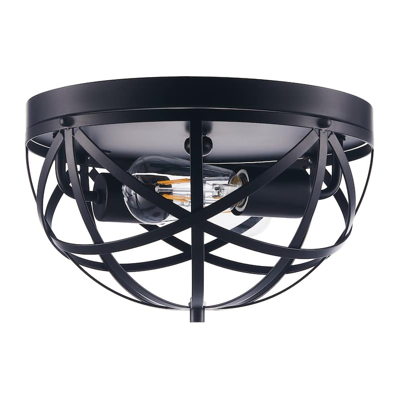 CO-Z Caged Geometric Flush Mount Ceiling Light Fixture