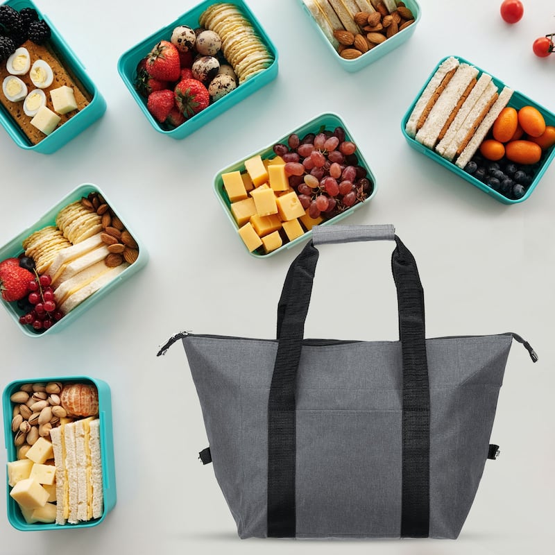 Insulated Lunch Bag, Lunch Tote Bag, 13.39"x7.48"x15.35"