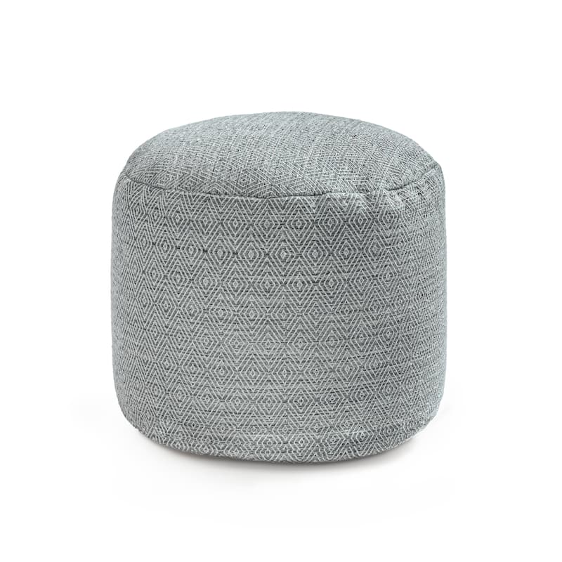 Jani 22-inch Terracotta Pouf - Handcrafted Handmade Round Ottoman for Seating, Footrest, Home Decor for Living Room, Bedroom