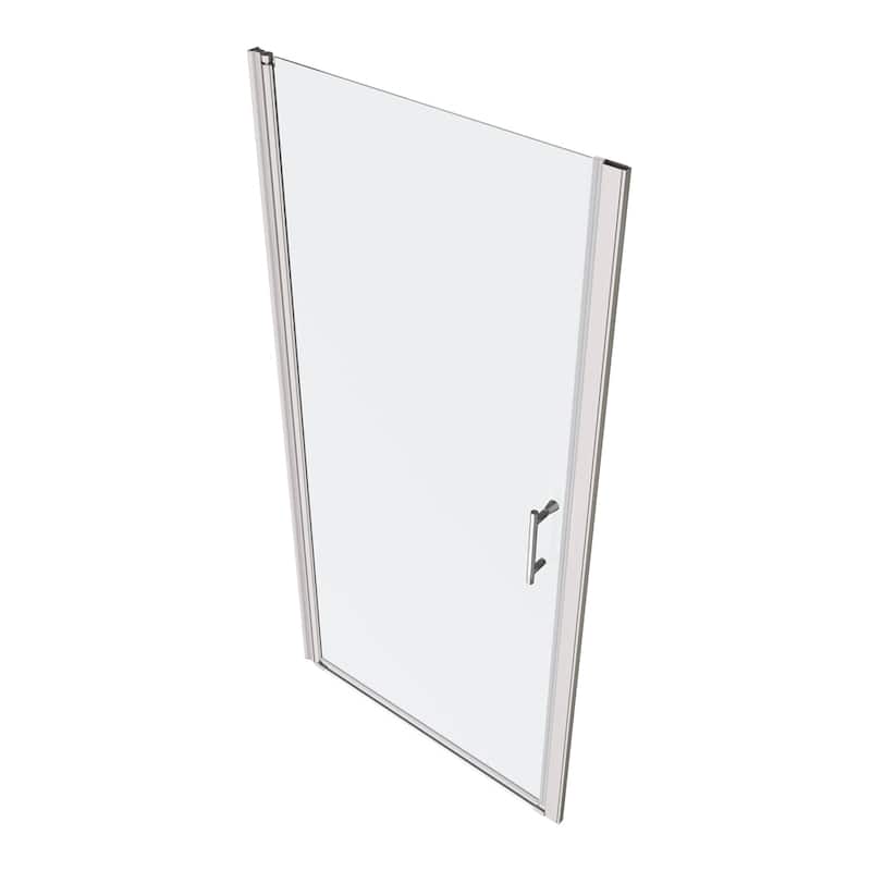 Adjustment Pivot Shower Door with 1/4" tempered glass,Open Outside