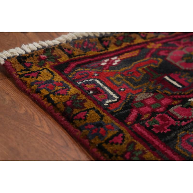 Hand Knotted Oriental 100% Wool Carpet Traditional Medallion Red Heriz Area Rug - 11' 5'' X 8' 1''