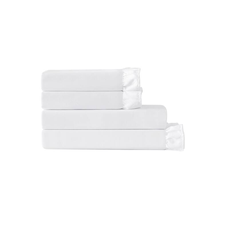 Truly Soft Solid Ruffle Sheet Set - King - White