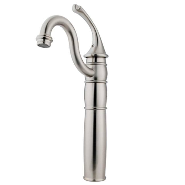 Kingston Brass Georgian Vessel Faucet with Deck Plate and Metal Lever