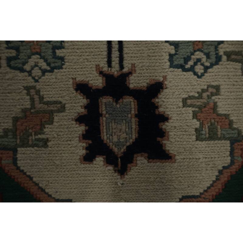 Hand Knotted Oriental 100% Wool Carpet Traditional Medallion Beige & Ivories Sumak Area Rug - 6' 0'' X 4' 1''