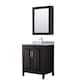 Option Dark Espresso / White Carrara Marble Top /
