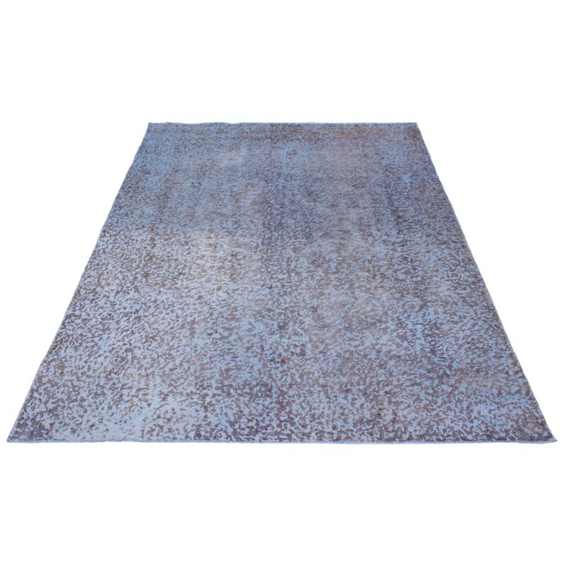 ECARPETGALLERY Hand-knotted Color Transition Denim Blue Wool Rug - 7'9 x 11'5