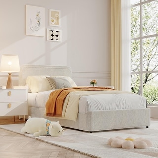 Upholstered Velvet Platform Bed Frame with Storage Drawers & Wood Slats ...