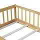 preview thumbnail 7 of 22, Rubber Wood Floor Bed with Fence and Door,Twin Size