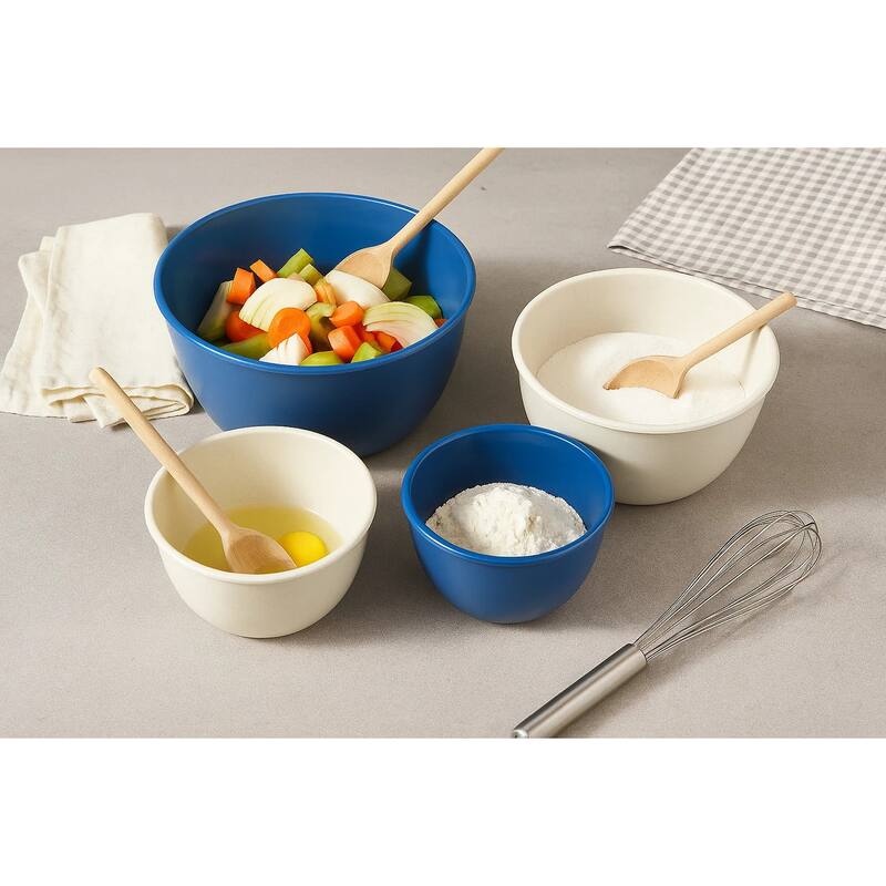 10-Piece Wheat PP Mixing Bowl Set With Lids