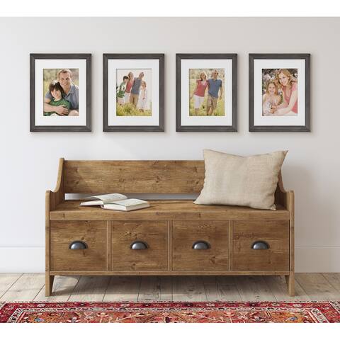 Kate and Laurel Bordeaux Wood Photo Frame Set