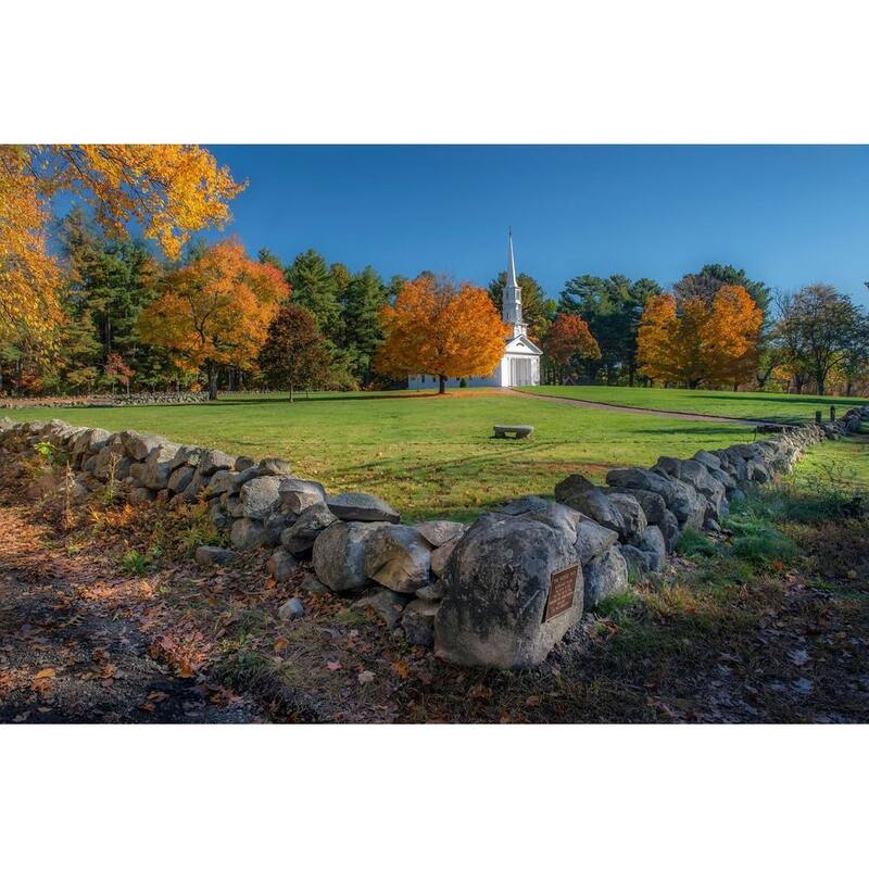 Old Church in The Fall Photography by Wayne Collamore Art Poster - Print On Demand