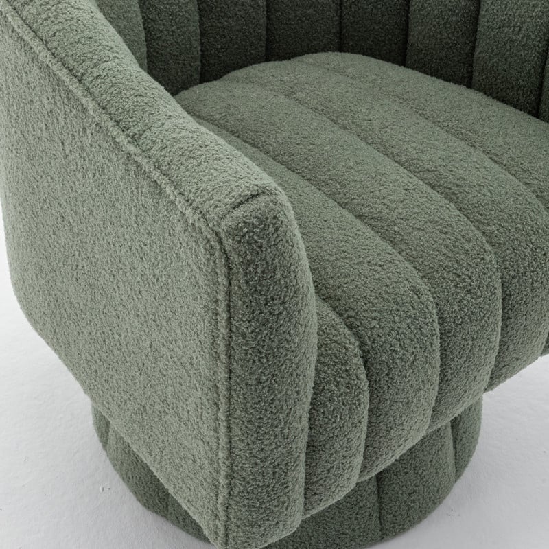 SEYNAR Modern Glam Velvet Upholstered Round Swivel Accent Barrel Chair Set of 2