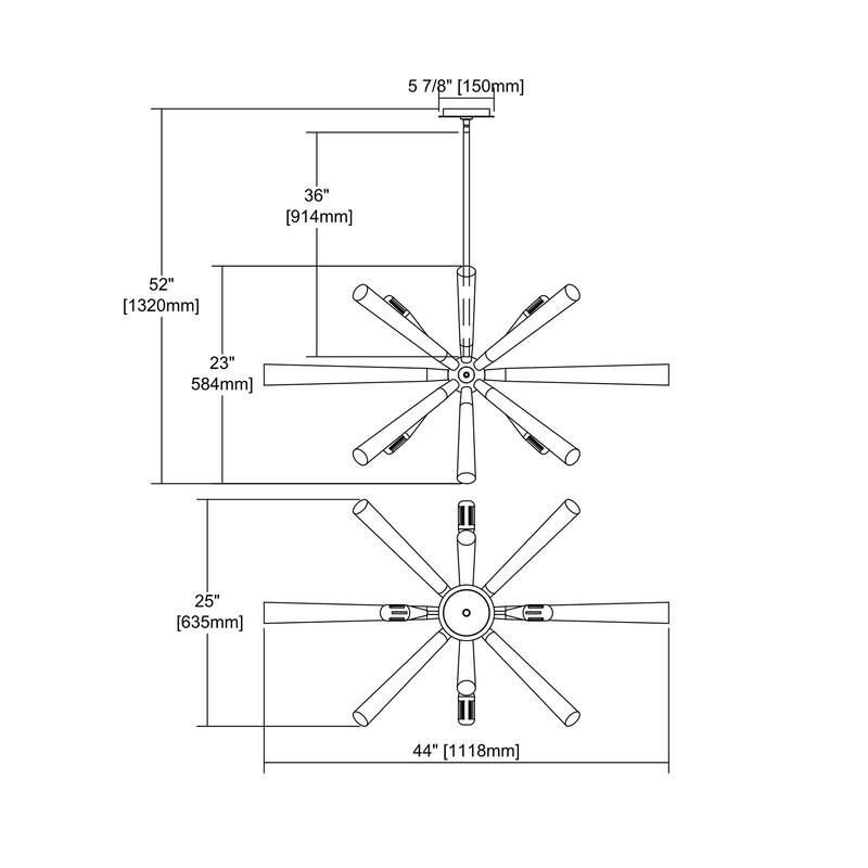 Elk Home Solara Polished Nickel Metal 6 Light Chandelier