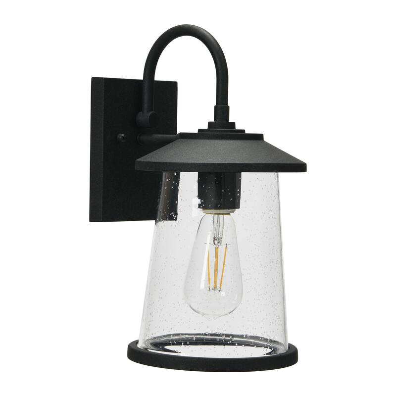 Robert Stevenson Lighting Hudson - Metal and Seedy Glass Outdoor Light - 7W x 9L x 15H