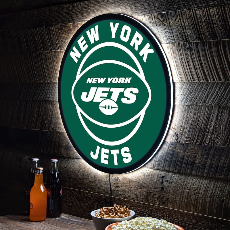 New York Jets LED Lighted Sign - Clear