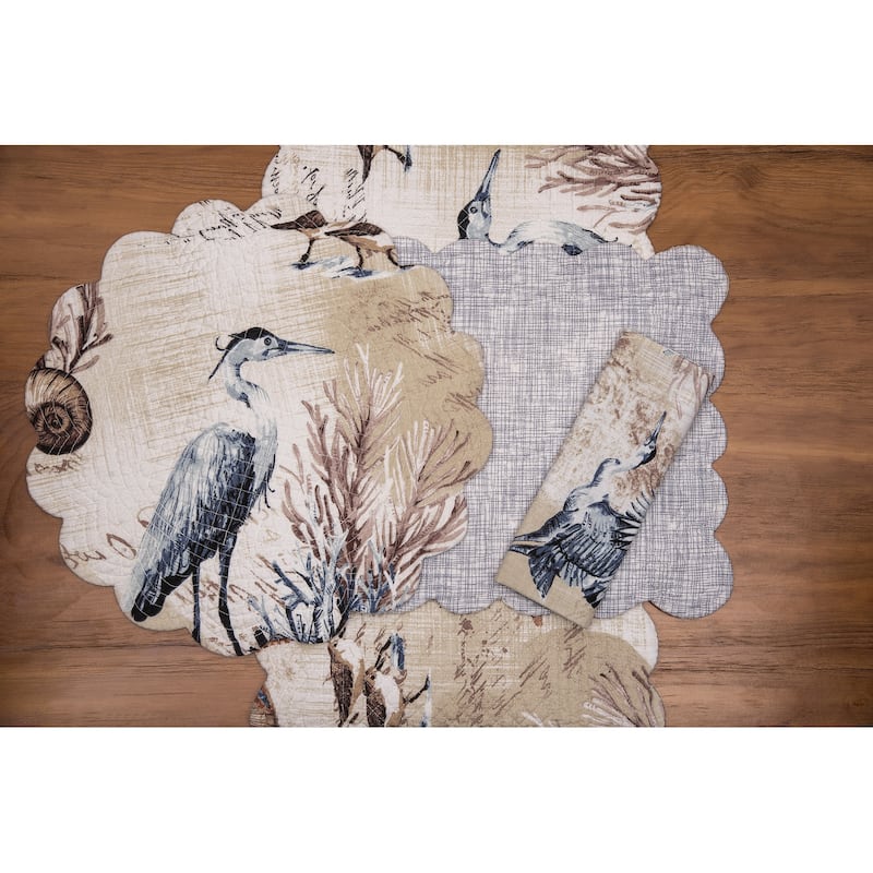 Brunswick Island Round Placemats Set of 6, 17"
