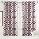preview thumbnail 51 of 50, Jarvenpaa Insulated Blackout Grommet Window Curtain Panel Pair 52" Width X 72 " Length - Red/Grey