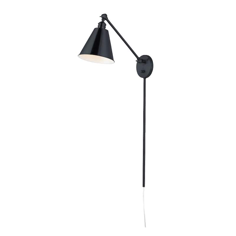 Maxim Library 32" Tall Wall Sconce - Black
