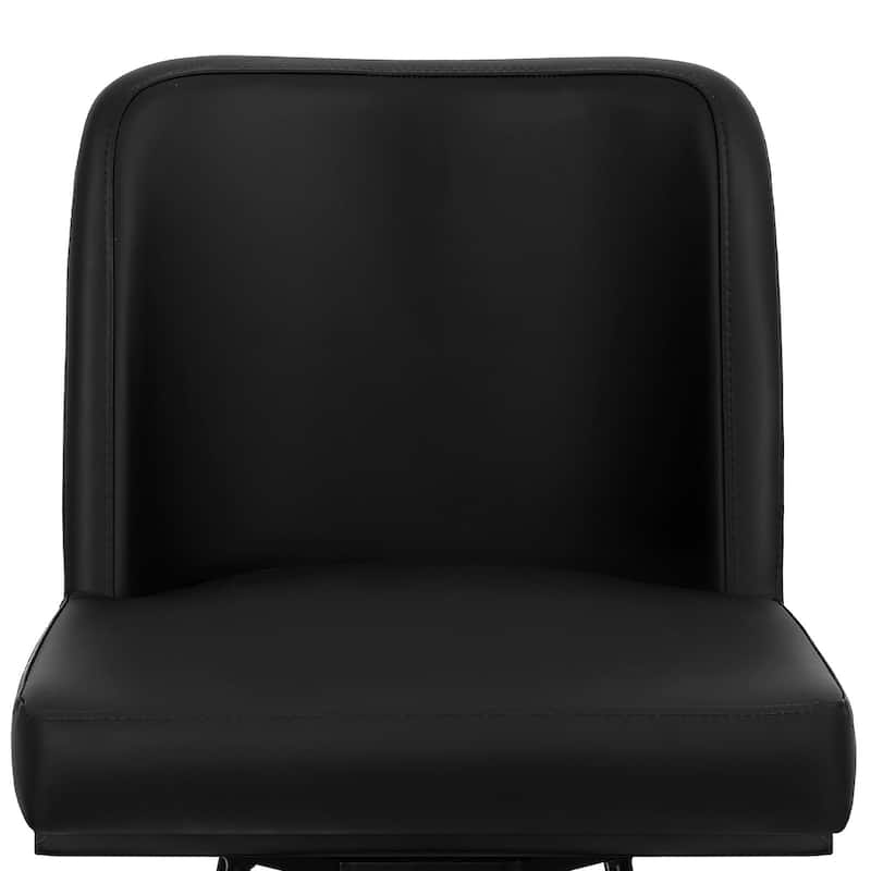 26" Leather/Velvet Swivel Counter Height Bar Stools - 38.2"H x 17.7"W x 19.1"D