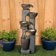 preview thumbnail 2 of 15, 5-Tier Outdoor Water Fountain w/LED Lights Garden Waterfall for Home