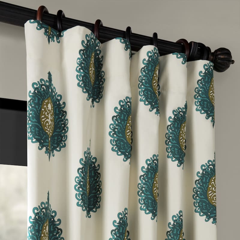 Exclusive Fabrics Mayan Printed Cotton Curtain (1 Panel)