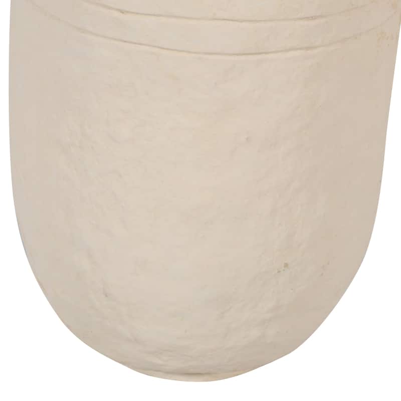 Paper Mache Vase Dia 26.50" Off-White - Off-White