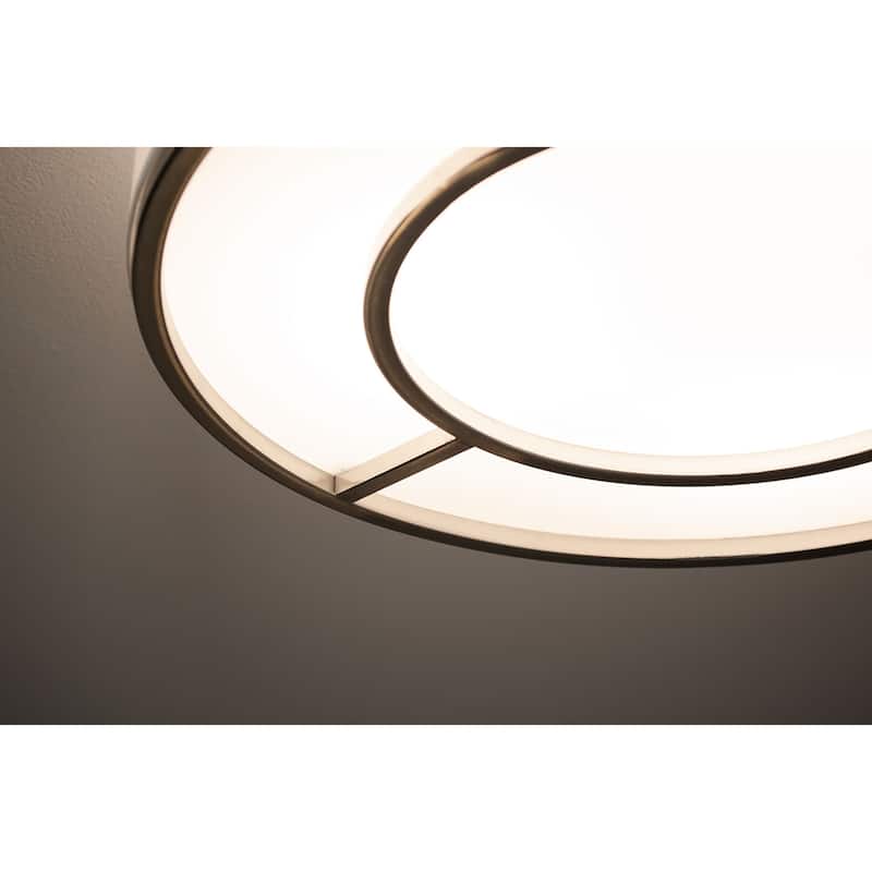 Carson Carrington Tift 20-inch Satin Nickel LED Flush Mount