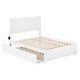 preview thumbnail 1 of 13, AFI Canyon Full Solid Wood Platform Bed with Footboard & Full Trundle in White