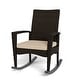 preview thumbnail 8 of 9, Bayview Pecan Outdoor Wicker Rocking Chair Set (3-Piece)