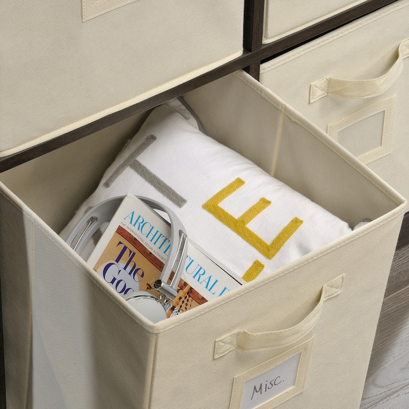 Wood 4-Cube Organizer, Brown