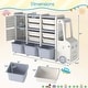 preview thumbnail 3 of 10, Costway Kids Toy Storage Organizer with 2 Cabinets & 11 Removable Bins - See Details