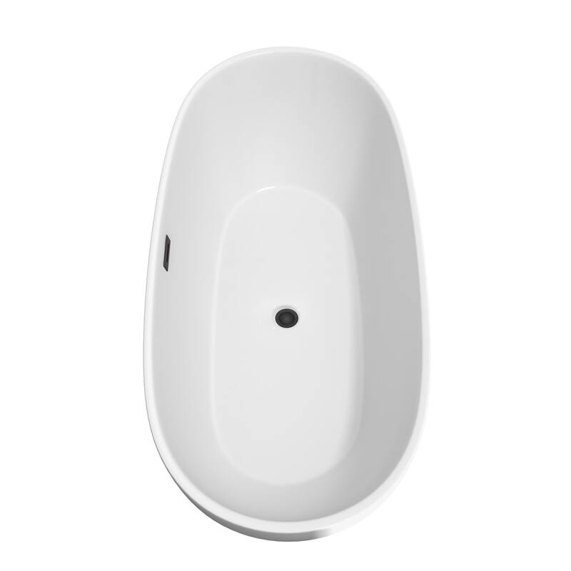 Wyndham Collection Juno 71" Free Standing Acrylic Soaking Tub with