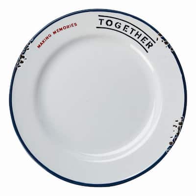 Making Memories Multicolor Ceramic Appetizer Plates Dishwasher Safe Everyday Dining 7.4 x 7.4 x 0.75 Inches
