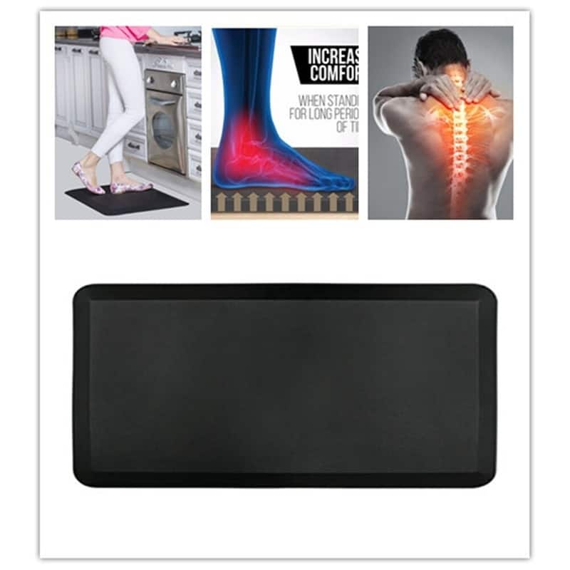 Black Anti-Fatigue Comfort Kitchen Office Mat