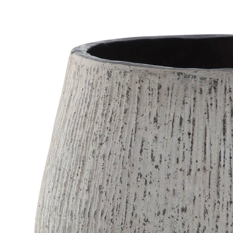 Mony 10 Inch Tabletop Decorative Flower Vase, Home Accessory, White Brown