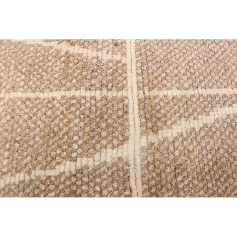 ECARPETGALLERY Hand-knotted Tangier Brown Wool Rug - 8'2 x 9'11