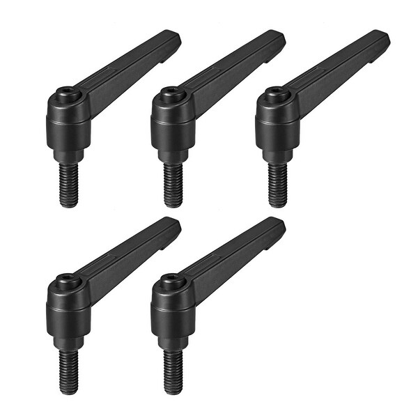M6x30mm Handle Adjustable Clamping Lever Thread Ratchet Male Threaded Stud 3 Pcs