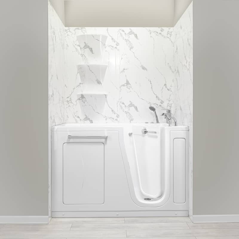 Ella Zen Acrylic Hydro Massage Walk in Tub 30"x60", 2 Piece Faucet