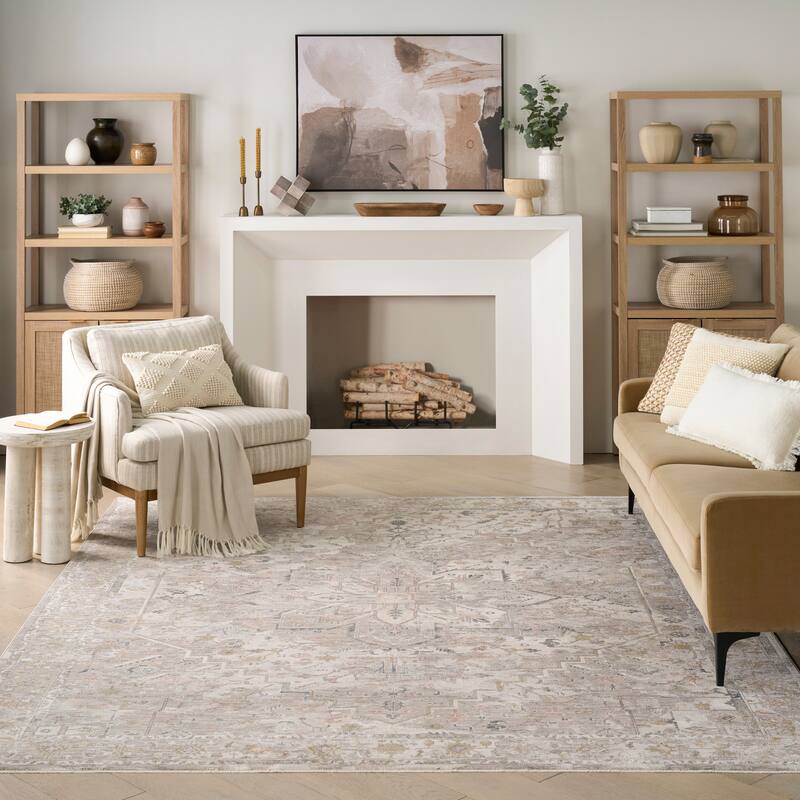 Nourison Antique Fusion Indoor only Grey Persian Area Rug