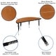 preview thumbnail 16 of 23, 76" Oval Wave Flexible Laminate Activity Table Set with 14" Student Stack Chairs - 76"D x 47.5"W x 16.25" - 25.25"H
