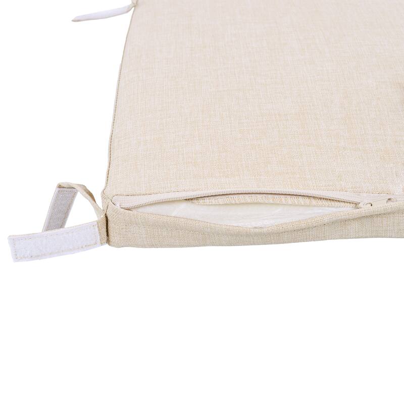 Roomfitters Outdoor Dining Chairs Set of 2, Acacia Wood Armchairs with Rope Back and Cushions, Patio Seating