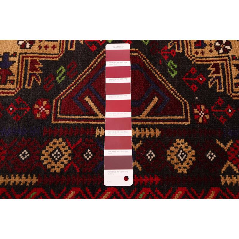 ECARPETGALLERY Hand-knotted Teimani Red Wool Rug - 3'8 x 6'4