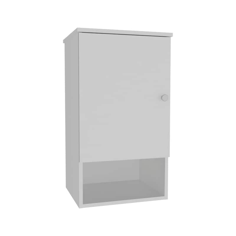 Medicine Cabinet with 1 Door, 3 Shelves for Bathroom Storage, Space-Saving, Durable Manufactured Wood