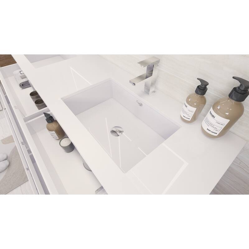 Aron 72'' Freestanding Vanity with Double Reinforced Acrylic Sink