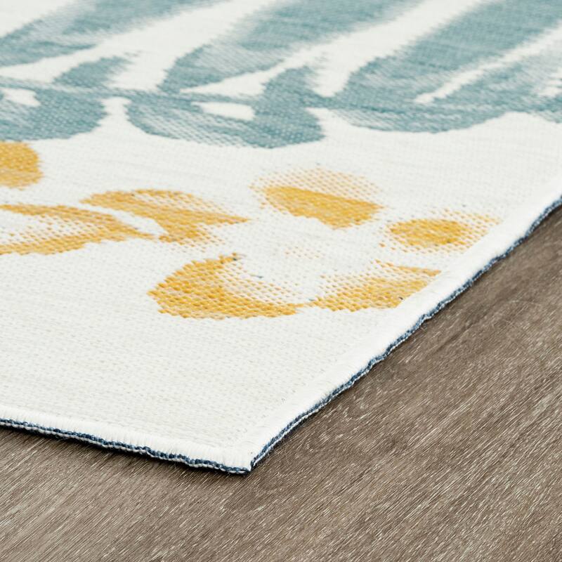 Alfresco Nautical & Coastal Floral & Botanical Reversible Indoor/Outdoor Area Rug